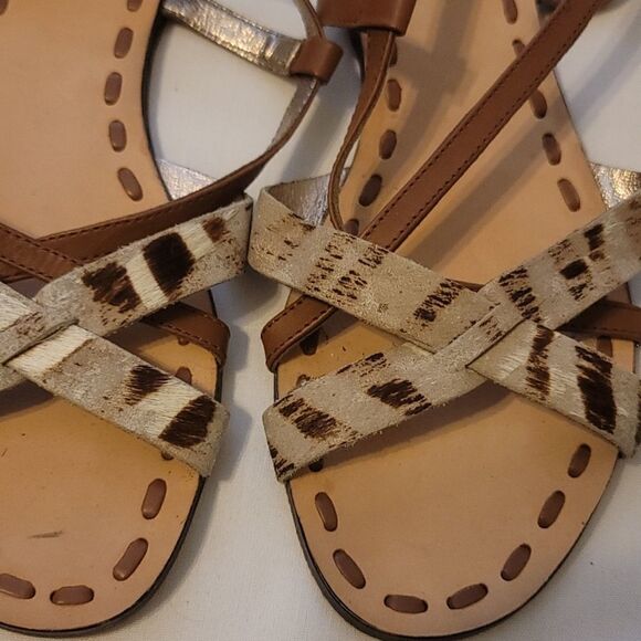 Boden cow print Sandals size 37 - Picture 2 of 4